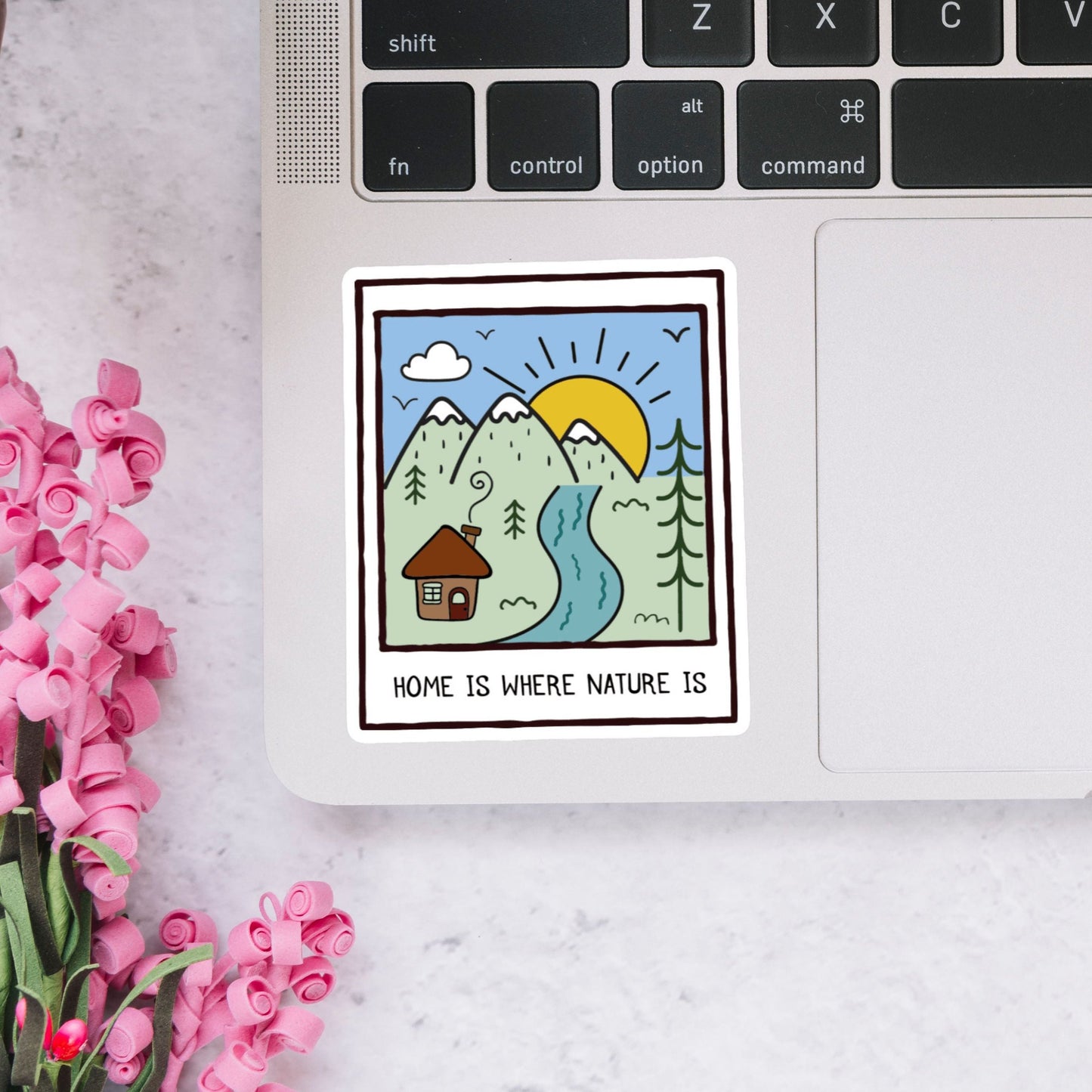 Home Is Where Nature Is Doodle Sticker