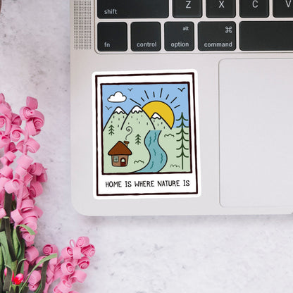 Home Is Where Nature Is Doodle Sticker