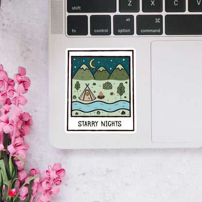 Starry Nights Doodle Sticker