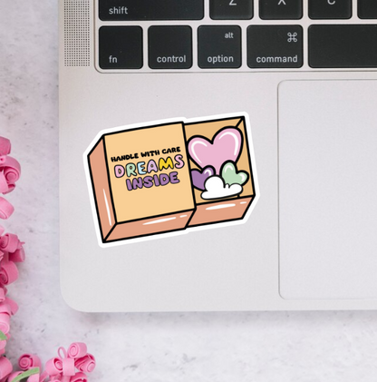 Handle With Care. Dreams Inside Sticker