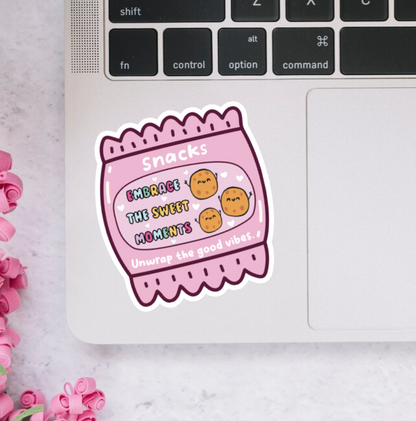 Unwrap The Good Vibes, Snack Sticker