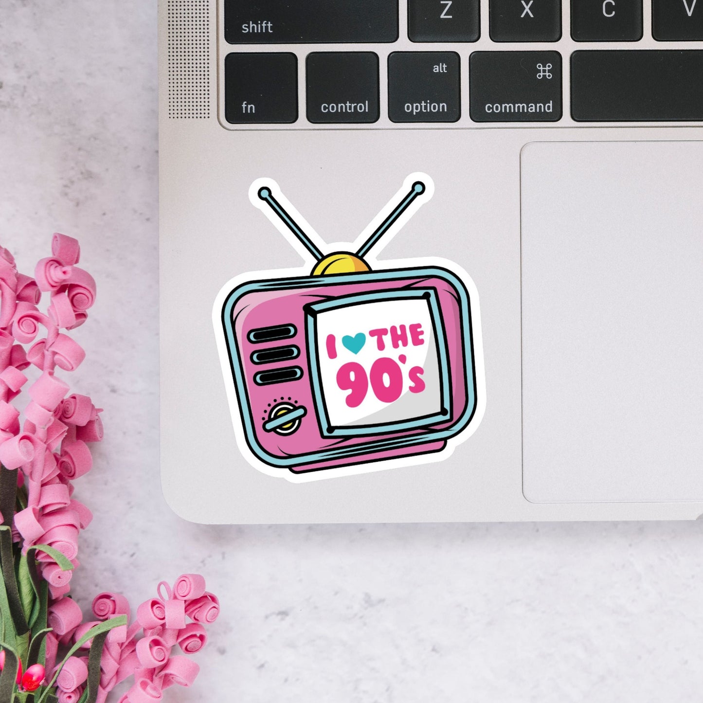 I Love The 90s TV Retro Sticker