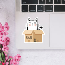 Load image into Gallery viewer, Cat In A Box Sticker
