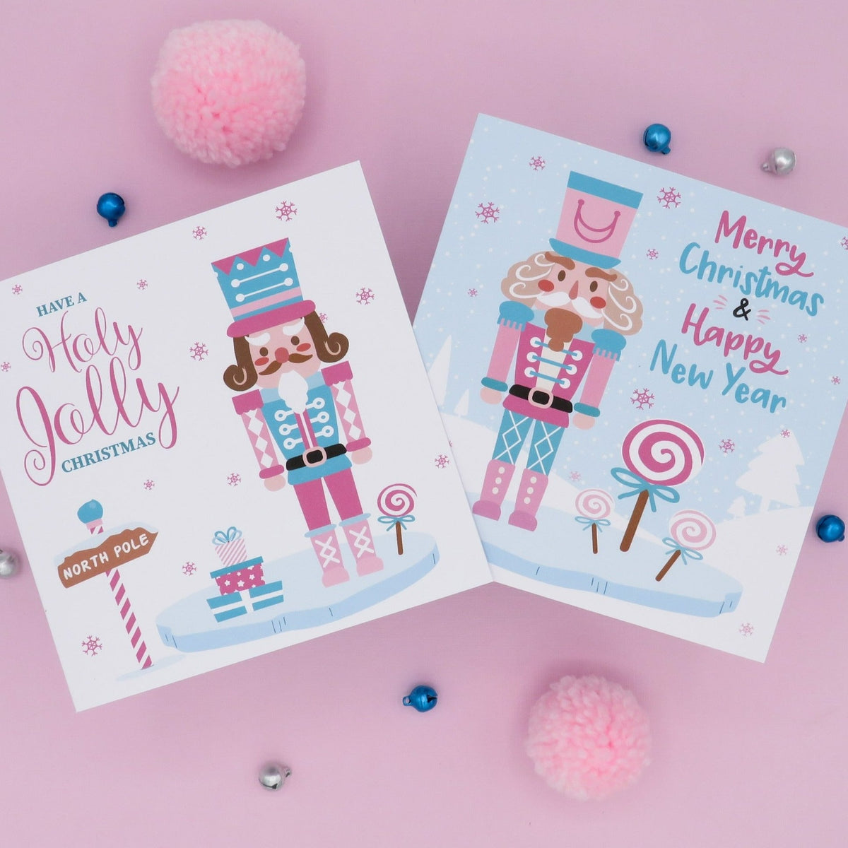 Pack of 4 Merry Christmas Nutcrackers Cards